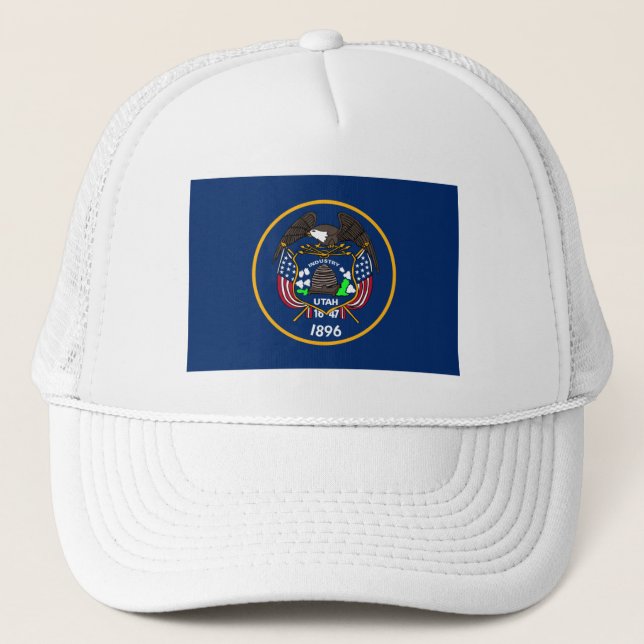 Casquette Utah : Le drapeau américain de l'État de la ruche, (Devant)