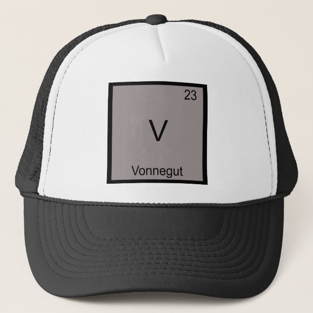 Casquette V - Vonnegut Funny Chimie Élément Symbole Tee (Devant)