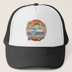 Casquette Vacances d'été en voiture vintage rustique