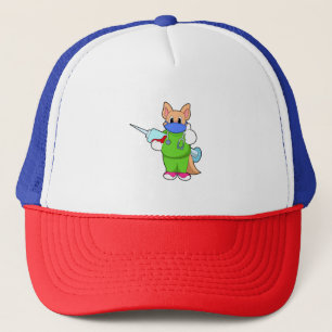 Casquette Vaccination au chat avec seringue