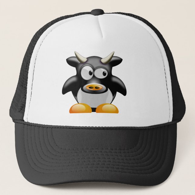 Casquette Vache à pingouin avec des klaxons (Devant)