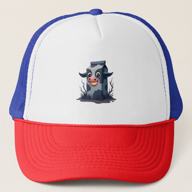 Casquette Vache de carton de lait maudit (Devant)