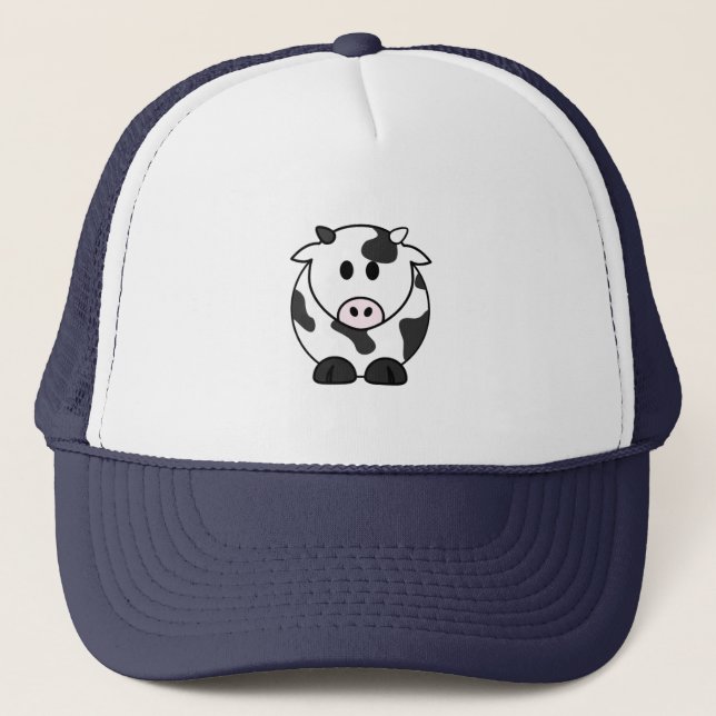 Casquette Vache Mignonne – Chapeau Brodé Kawaii (Devant)
