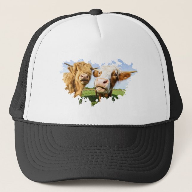 Casquette Vaches amusantes des Highlands (Devant)