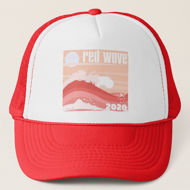 CASQUETTE VAGUE ROUGE 2020 - CONSERVATEUR/TRUMP/MAGA/KAG (Devant)