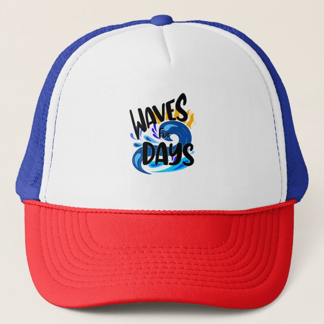 Casquette Vagues Pour Les Jours, Vie De Plage (Devant)