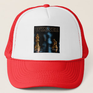Casquette Vainqueur Texte Joueur de jeu d'échecs Champion-Ca