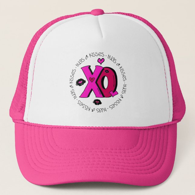 Casquette Valentine Hugs et baisers (Devant)