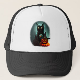 Casquette Vampire Chat et Assistant Citrouille Halloween Sur