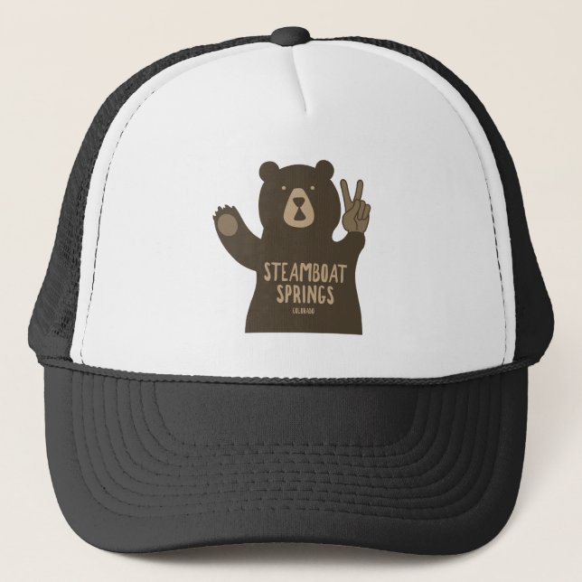 Casquette Vapeur Springs Colorado Peace Bear (Devant)