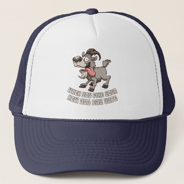 Casquette Vapeur | Votre nouvelle chèvre toute la journée Va (Devant)