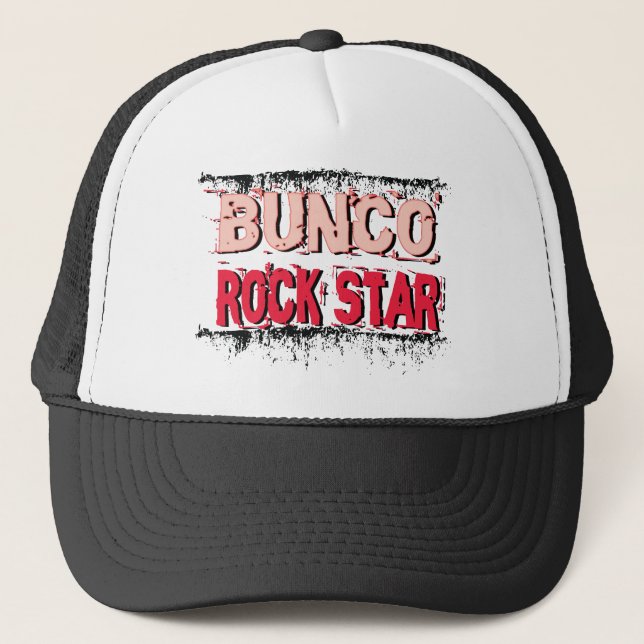 Casquette vedette du rock de bunco dans le rose (Devant)