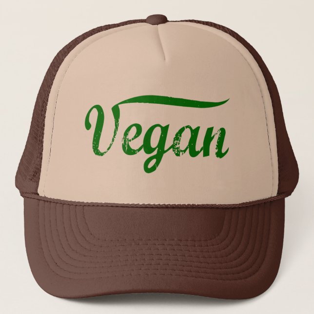 Casquette végétalien vert (Devant)
