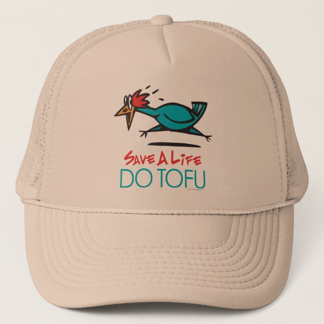 Casquette Végétarien amusant, Vegan DO TOFU (Devant)