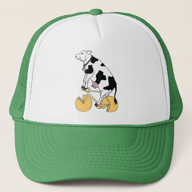 Casquette Vélo d'équitation de vache avec des roues de roue (Devant)