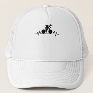 Casquette Vélo Road Vélo Heartbeat Design Vélo Cadeau