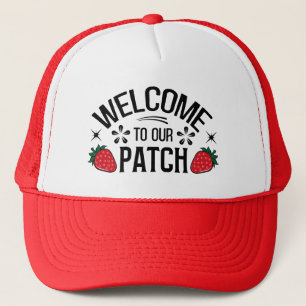 Casquette Vendeurs d'accueil de patchs de fraises mignonnes