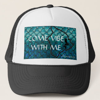 Casquette Venez le vibe avec moi bleu