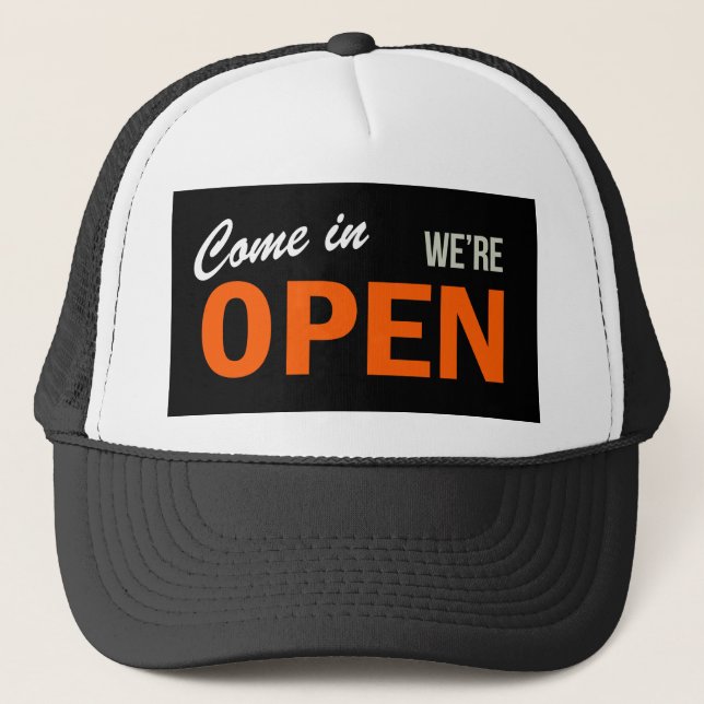 Casquette Venez Nous sommes ouverts (Devant)