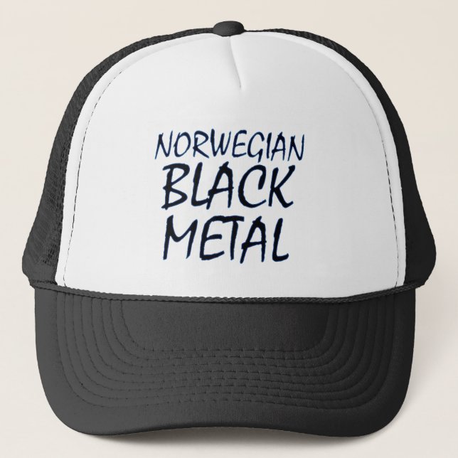 Casquette Véritable métal noir norvégien (Devant)