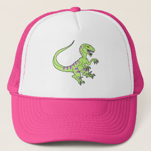 Casquette Vert au néon vintage de velociraptor