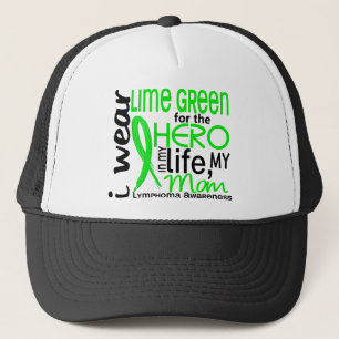 Casquette Vert de chaux pour le lymphome de maman du héros 