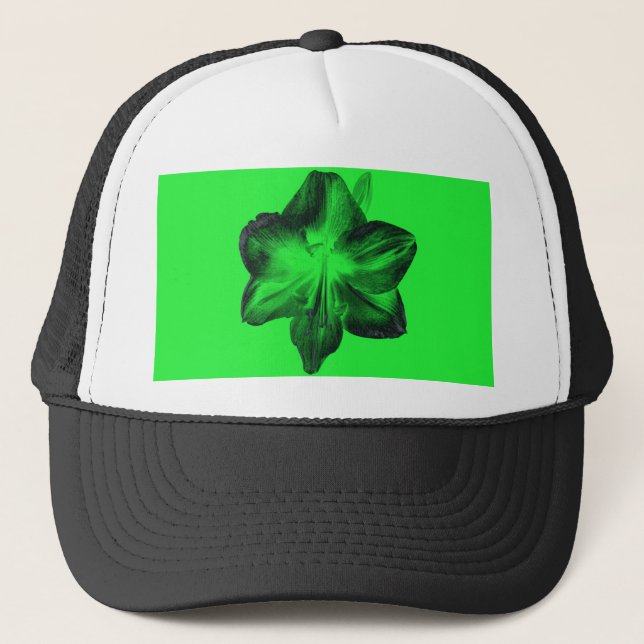 Casquette Vert foncé sur vert clair Amaryllis (Devant)