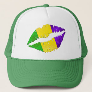 Casquette Vert jaune pourpre de lèvres de baiser de mardi