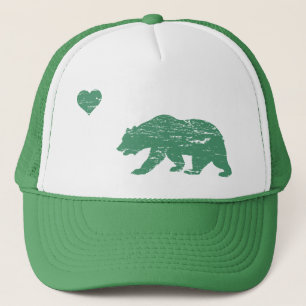 Casquette vert vintage de camionneur d'amour de la