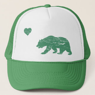 Casquette vert vintage de camionneur d'amour de la