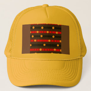 Casquette Vêtements de sport à points bandes chevron Jaune