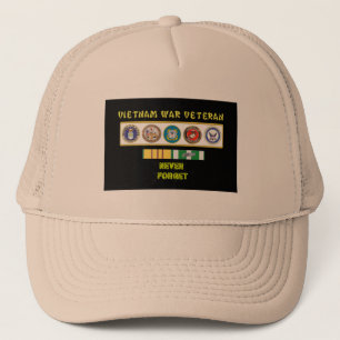 CASQUETTE VÉTÉRINAIRE DE GUERRE DE VIETNAM DE 5 SERVICES