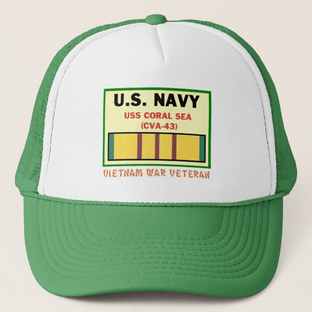 CASQUETTE VÉTÉRINAIRE DE GUERRE DE VIETNAM DE LA MER CVA-43 (Devant)