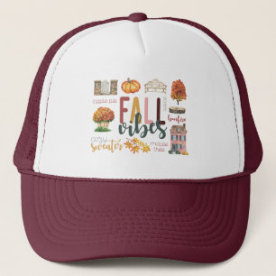 Casquette Vibes Automne Favoris Automne Rustique Aquarelle
