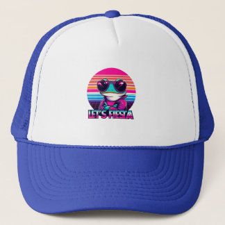 Casquette Vibes de fête de la grenouille cool des années 80