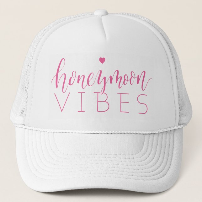 Casquette Vibes de lune de miel modifiables couleur mariée c (Devant)
