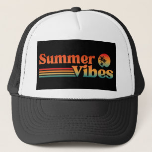 CASQUETTE VIBES D'ÉTÉ COUCHER DE SOLEIL VINTAGE VACANCES
