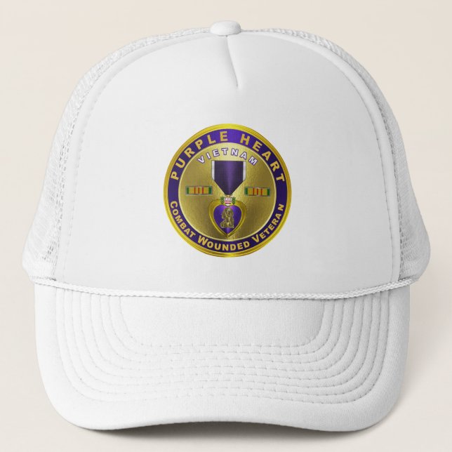 Casquette VIETNAM du coeur pourpre (Devant)