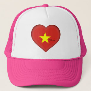 Casquette Vietnam flag & Heart, mode fans vietnamiens/sporti