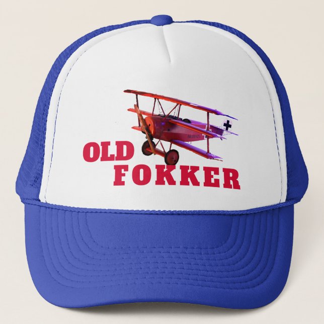 Casquette "Vieux Fokker" avec le Fokker triplan (Devant)