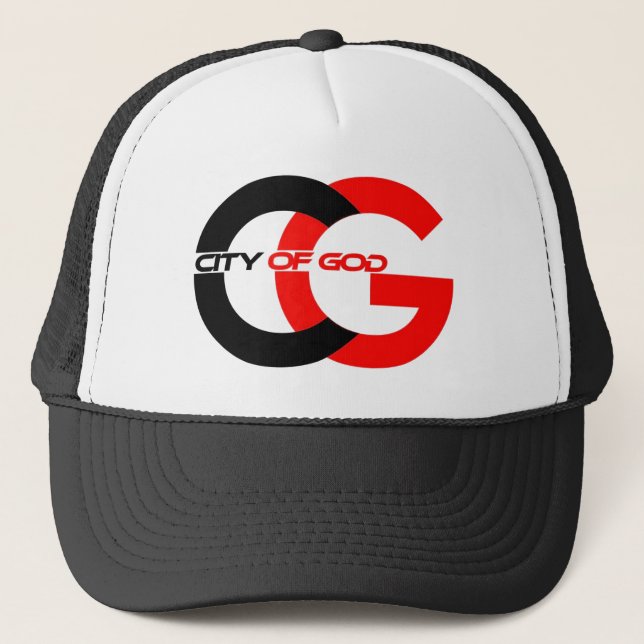 Casquette Ville de Dieu Jumbo Logo Trucker Chapeau (Devant)
