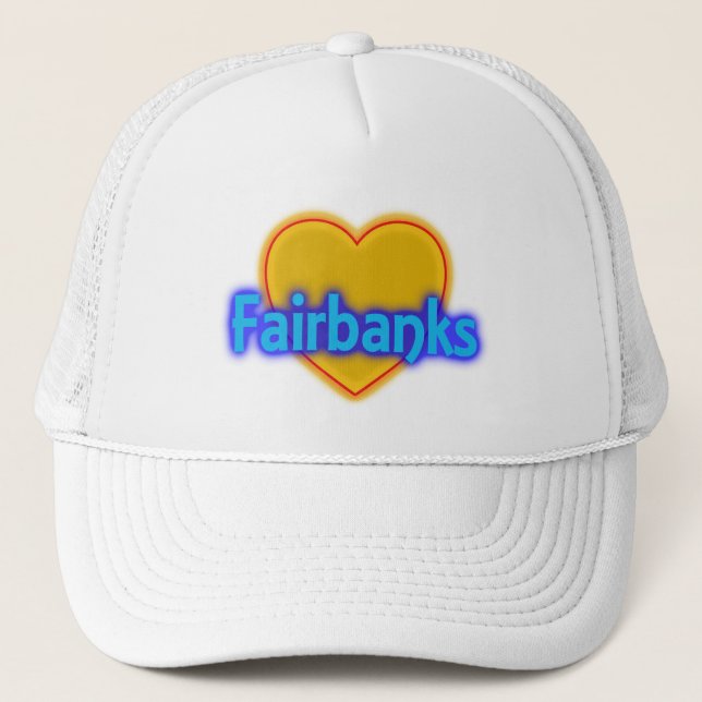 Casquette Ville d'or de coeur de Fairbanks Alaska AK de (Devant)