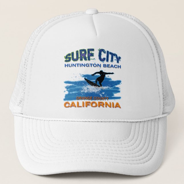 CASQUETTE VILLE HUNTINGTON BEACH DE SURF (Devant)