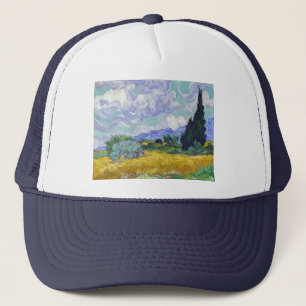 Casquette Vincent Van Gogh - Champ de blé avec cyprès