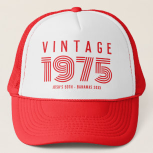 Casquette Vintage 20ème 30ème 40ème 50ème 60ème anniversaire