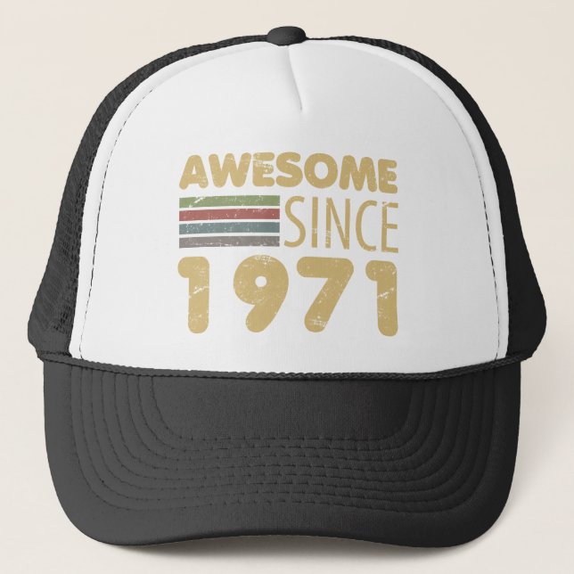 Casquette Vintage Awesome 1971 50e anniversaire (Devant)