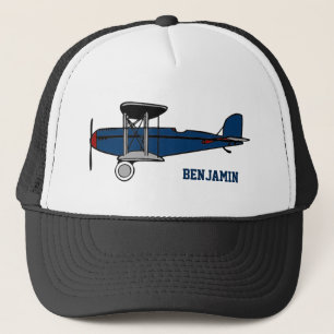 Casquette Vintage Blue Avion Rétro Enfants