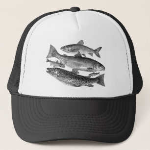 Casquette vintage de poisson noir