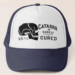 Casquette vintage d'étiquette de crâne