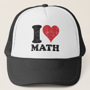 Casquette Vintage I Love Math Trucker Chapeau